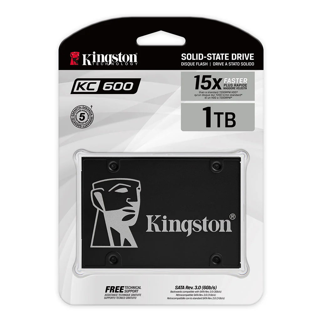 Kingston KC600 1024GB 2.5" SSD – High-Performance, Secure Storage Solution