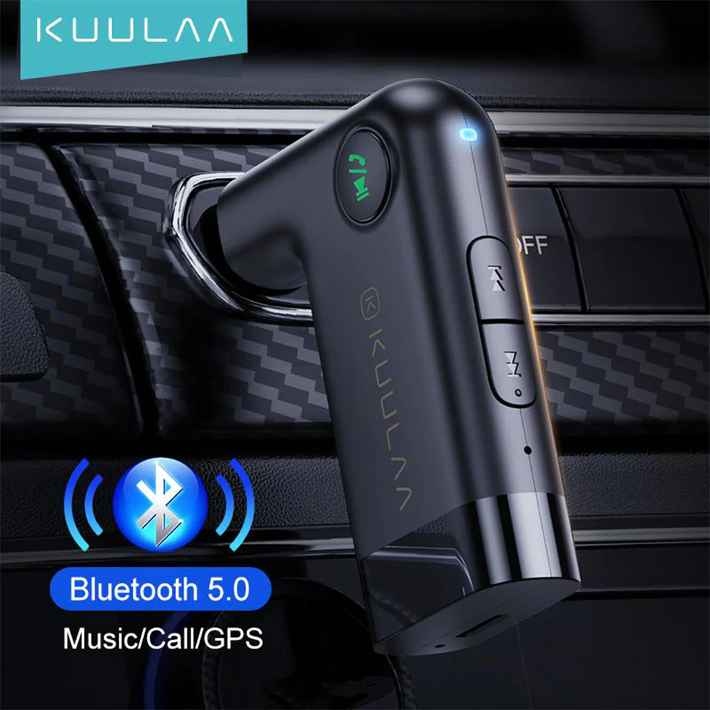 Kuulaa AUX car Bluetooth Receiver 3.5MM Jack Audio Music Bluetooth V5.0 - Image 2