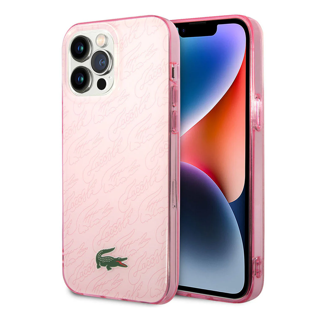 Lacoste Hard Case IML Double Layer & Dyed Bumper Signature Pattern for iPhone 14 Pro Max - Image 4