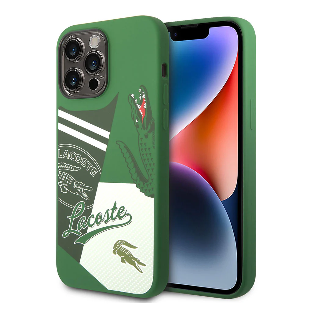 Lacoste Hard Case Liquid Silicone / Microfiber Patchwork B for iPhone 14 Pro Max - Image 2