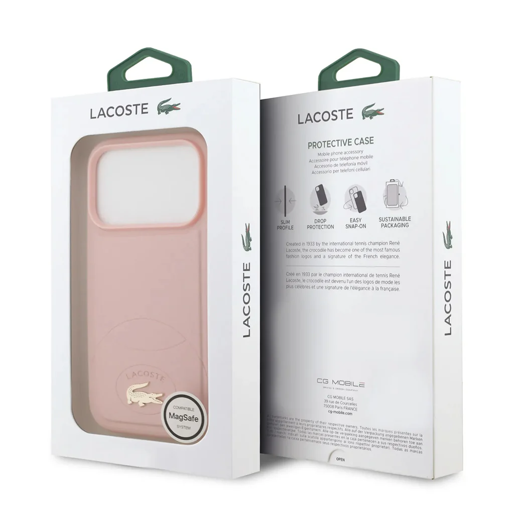 Lacoste MagSafe PU Leather Hard Case with Bliss Design for iPhone 17 Pro - Image 16