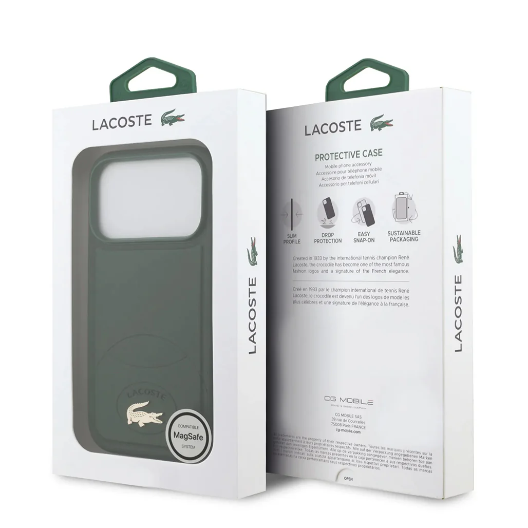 Lacoste MagSafe PU Leather Hard Case with Bliss Design for iPhone 17 Pro - Image 24