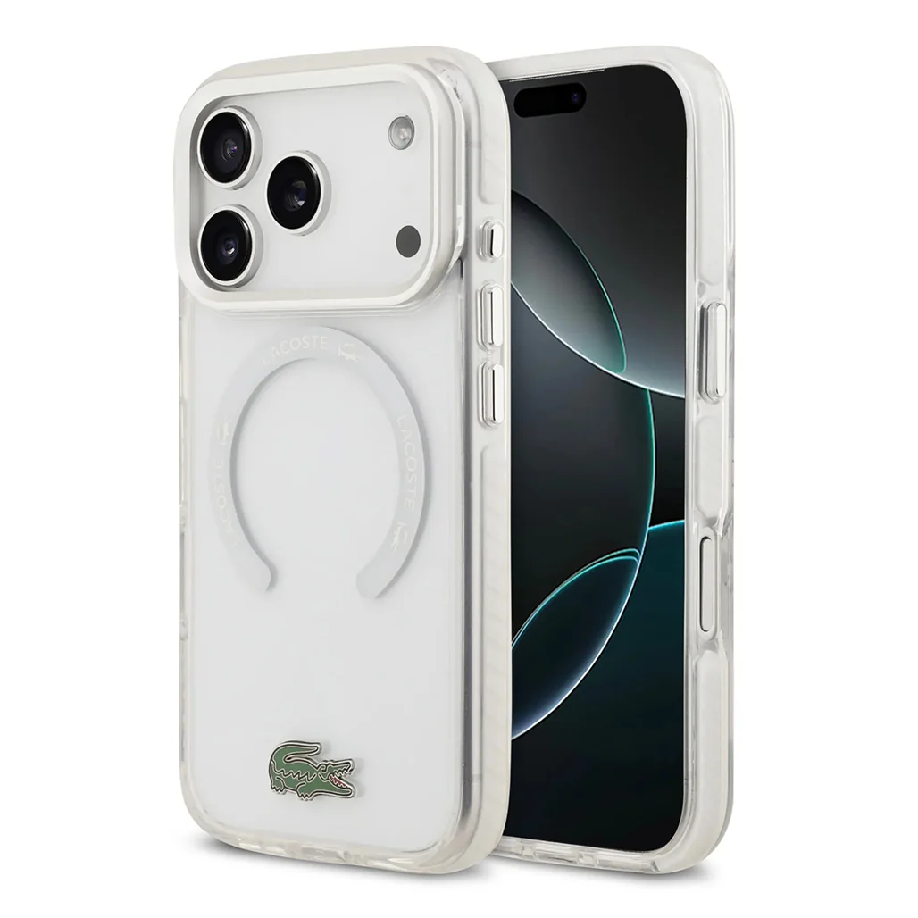 Lacoste MagSafe Transparent TPU+PC Case with Frosted Finish for iPhone 17 Pro - Image 26