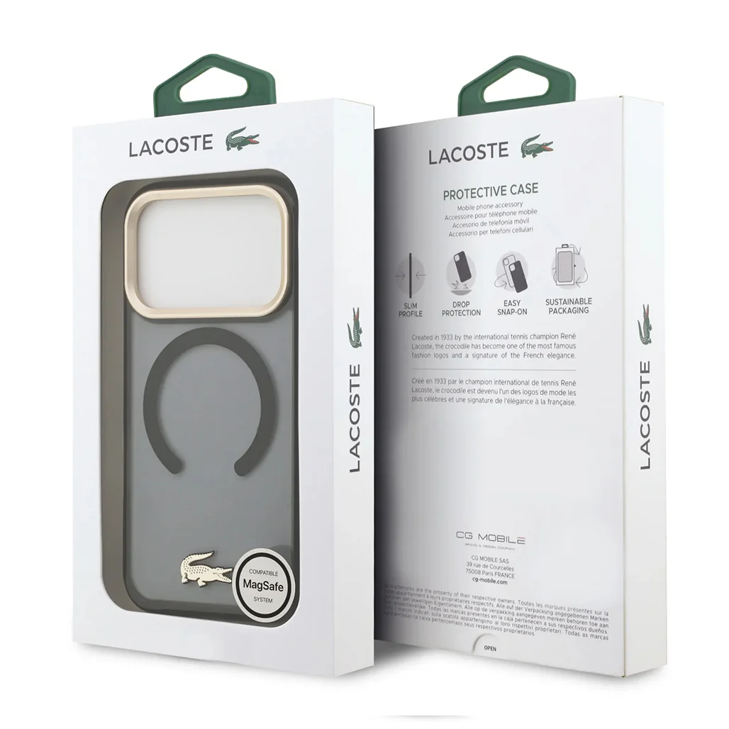 Lacoste MagSafe Transparent TPU+PC Frosted Case for iPhone 17 Pro - Image 8