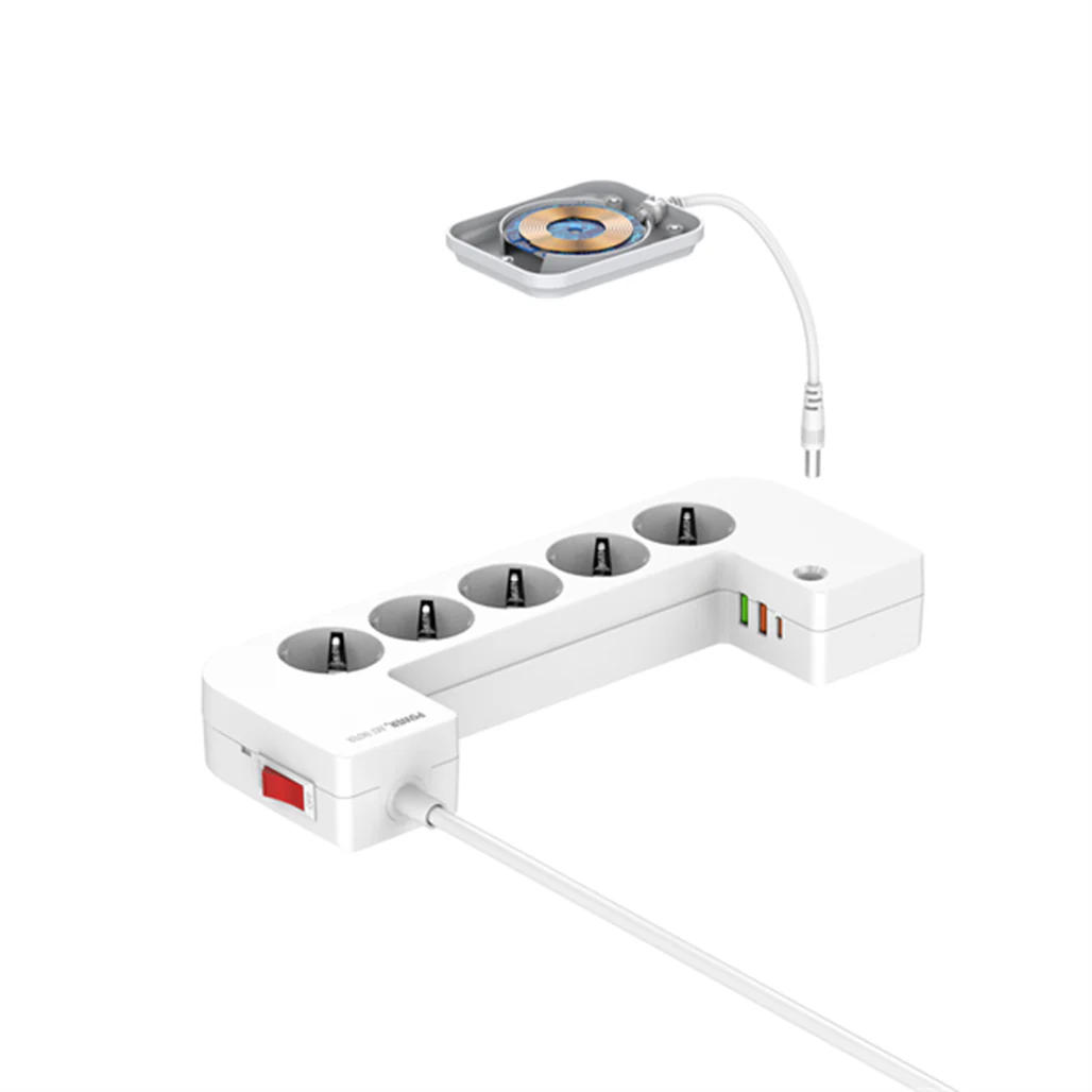 LDNIO SN5311W Management Power Strip Box with Wireless Charging – Multi-Function Surge Protector - Image 6