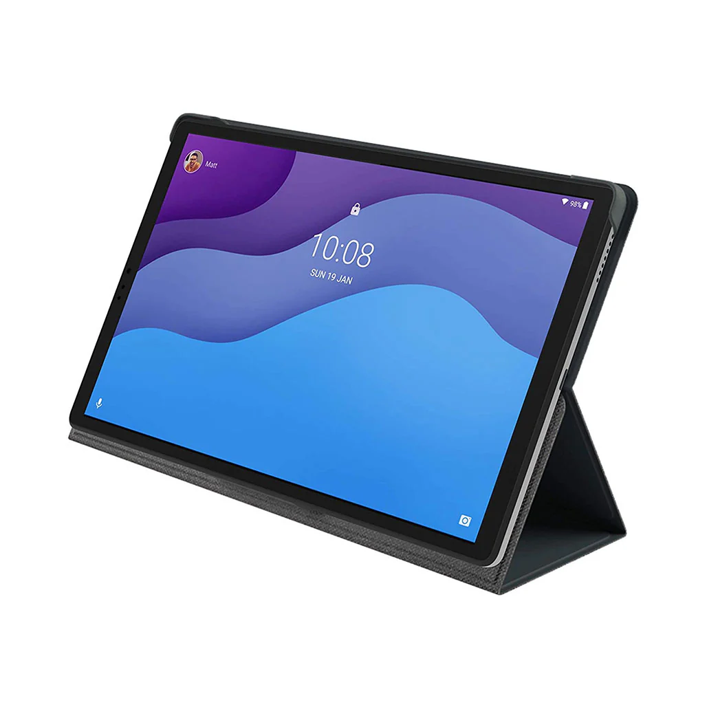 Lenovo Tab M10 HD Folio Case & Film | ZG38C02761 | Black, Dual Stand Positions, Anti-Scratch Protection - Image 3
