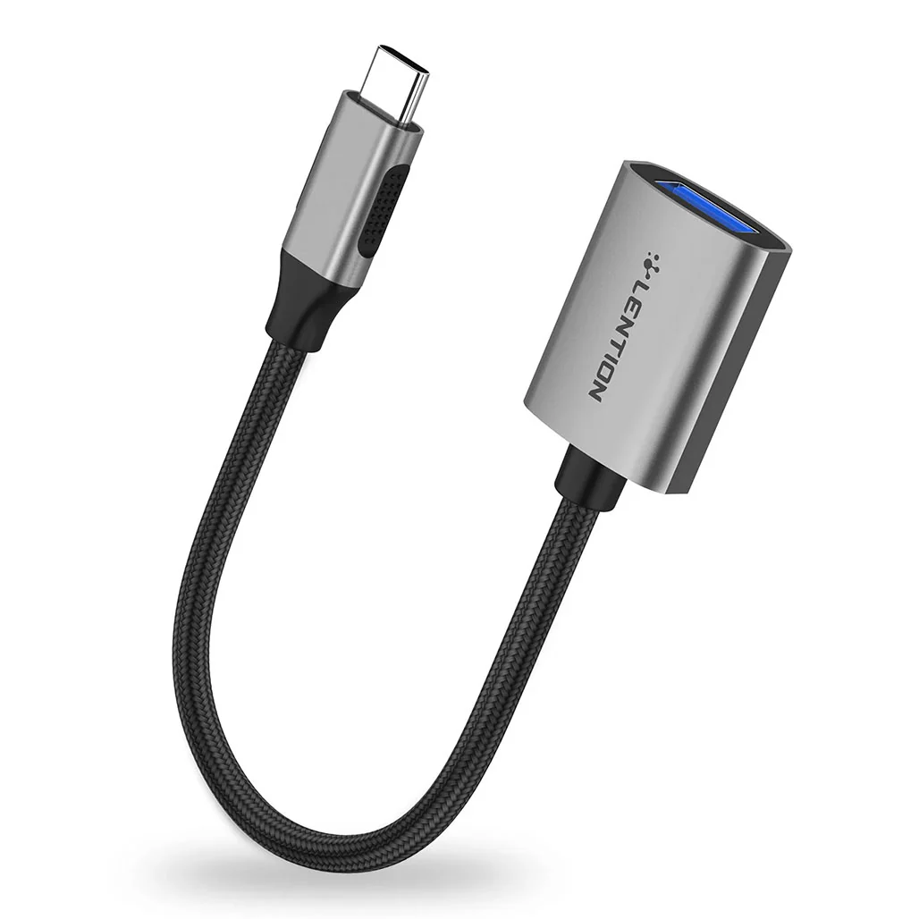Lention C6 USB-C to USB 3.0 Adapter [2-Pack] | Type C Male to USB A Female OTG Converter (CB-C6) - Image 2