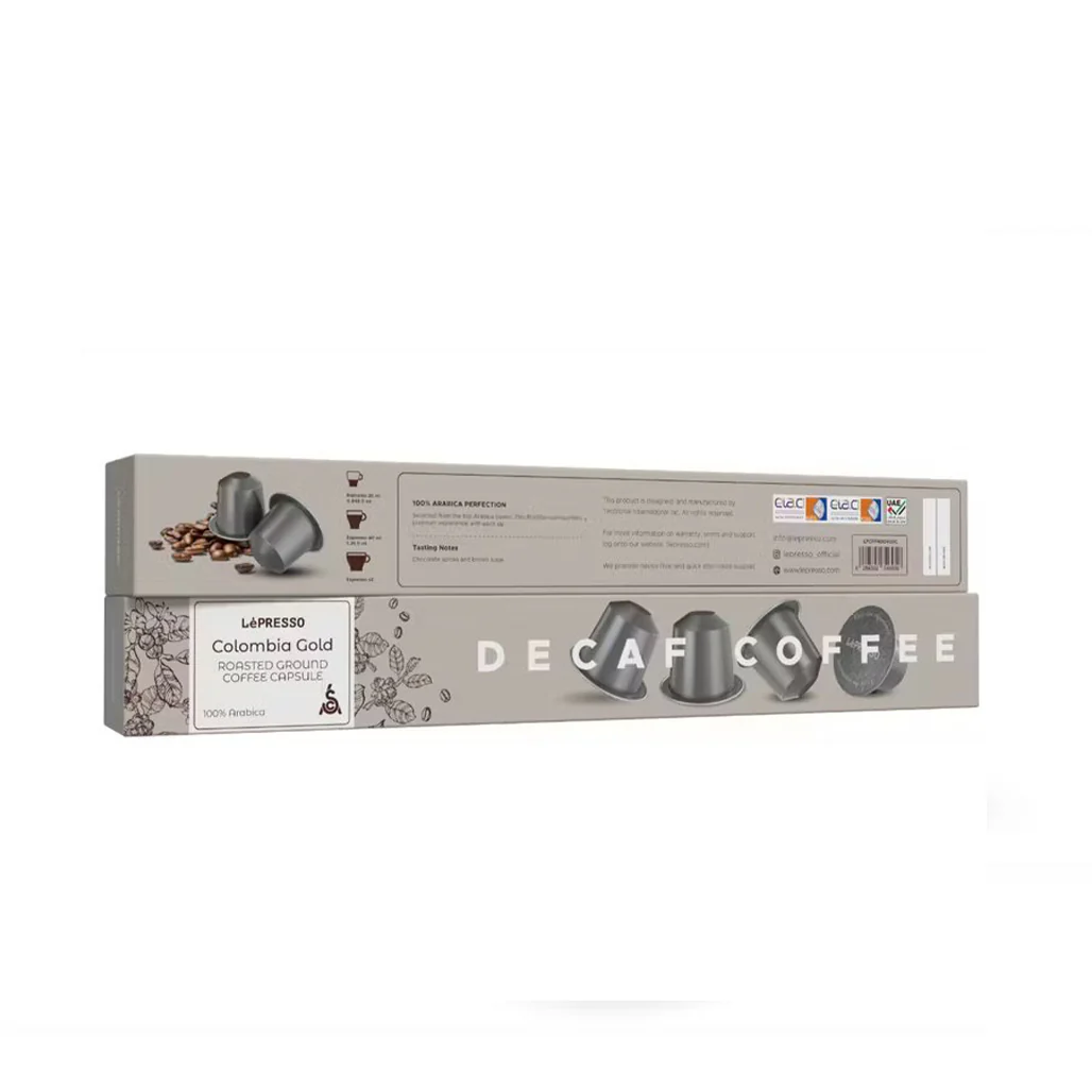 LePresso Aluminum Capsules for Nespresso Colombia 10Pcs -  Decaf - Image 4