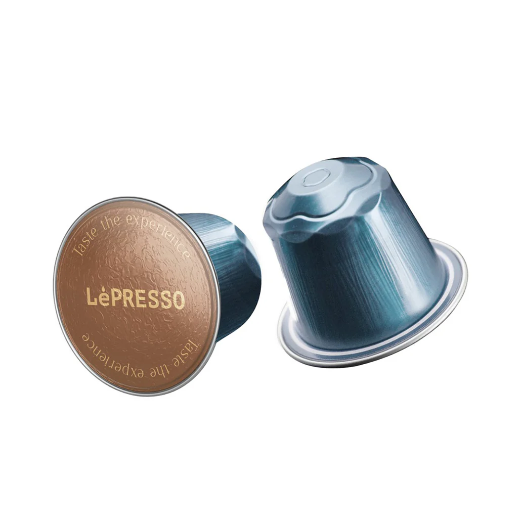 LePresso Aluminum Coffee Capsules for Nespresso Machines – 10pc Ristretto Blend with 70% Arabica, 30% Robusta