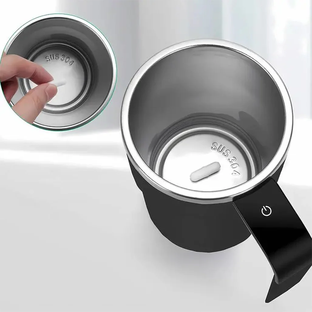 LePresso Auto Magnetic Stirring Cup – 380ml Self-Stirring, Rechargeable Stainless Steel Cup with Touch Control & Patented Design - Image 4