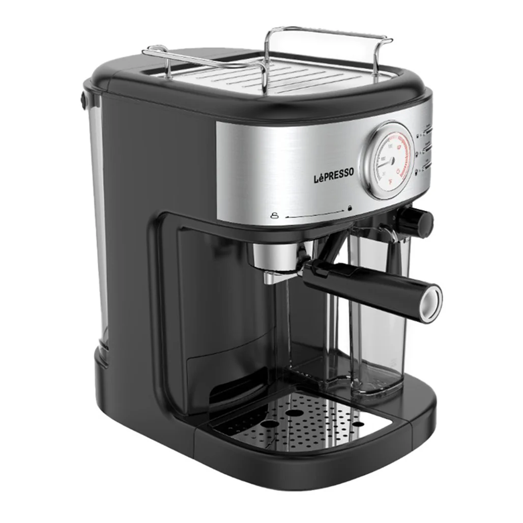 LePresso Coffee Machine – 20 Bar Pressure Pump, Capsule Filter, Milk Froth Nozzle – 1.7L Water Tank, 1050-1250W – Black - Image 3