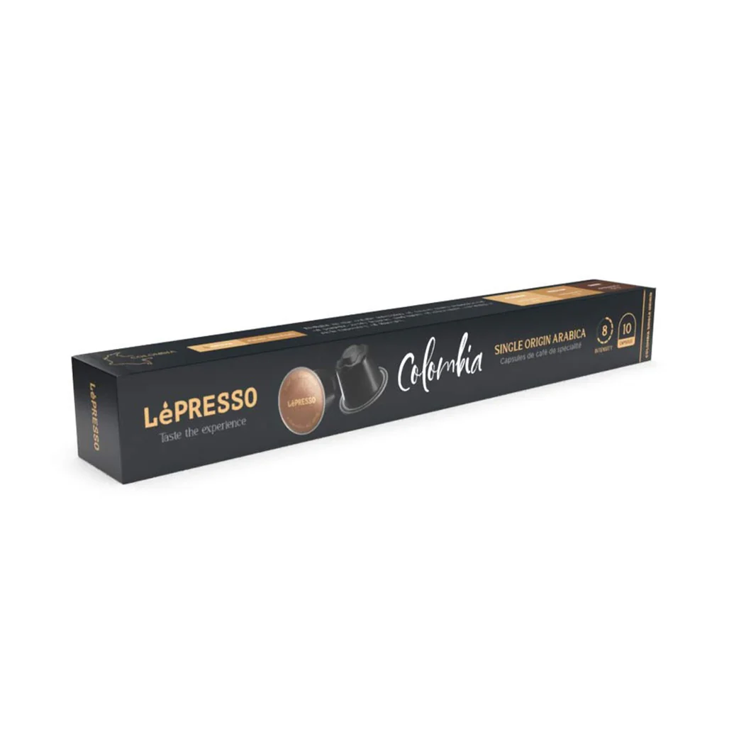 LePresso Colombia Single Origin Arabica Coffee Capsules - 10pc Pack, 100% Colombian Arabica, Intensity 8 - Image 2