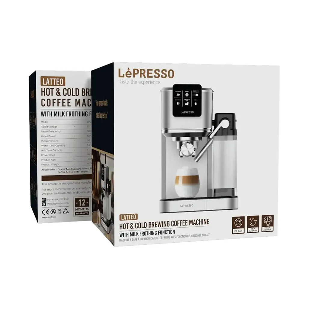 LePresso Latteo Hot & Cold Coffee Machine with Milk Frother - Image 3