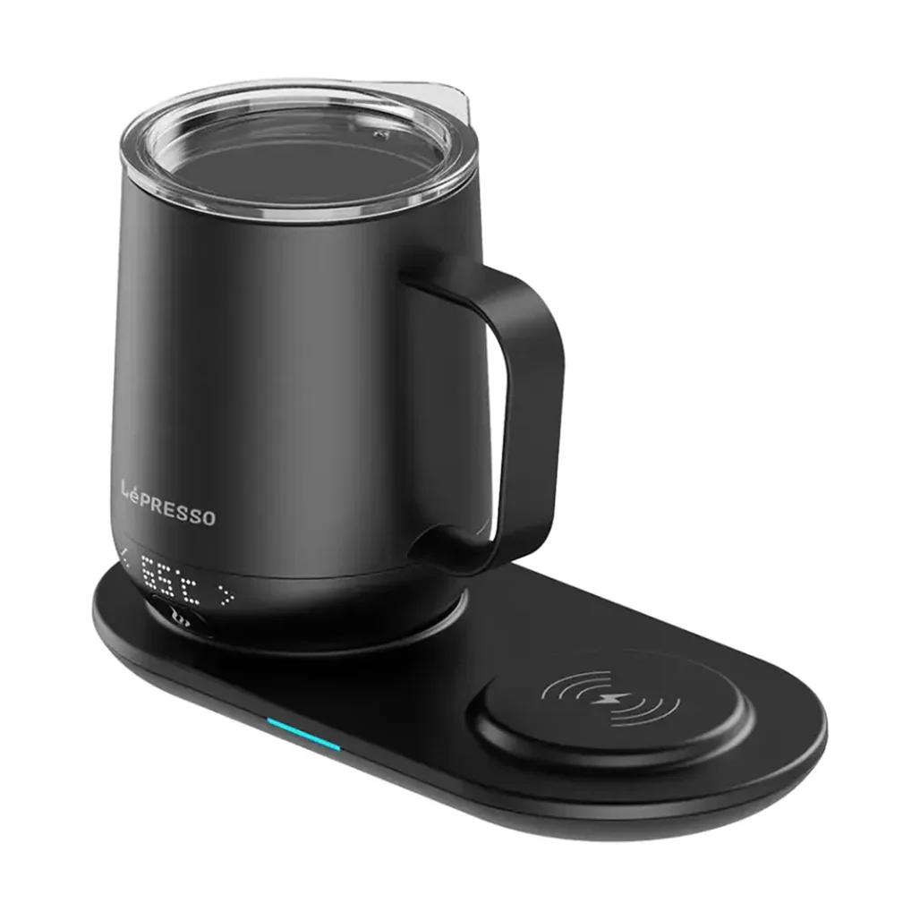 Lepresso Smart Heating Mug – Temperature-Controlled Black Mug with Wireless Charging - Image 2