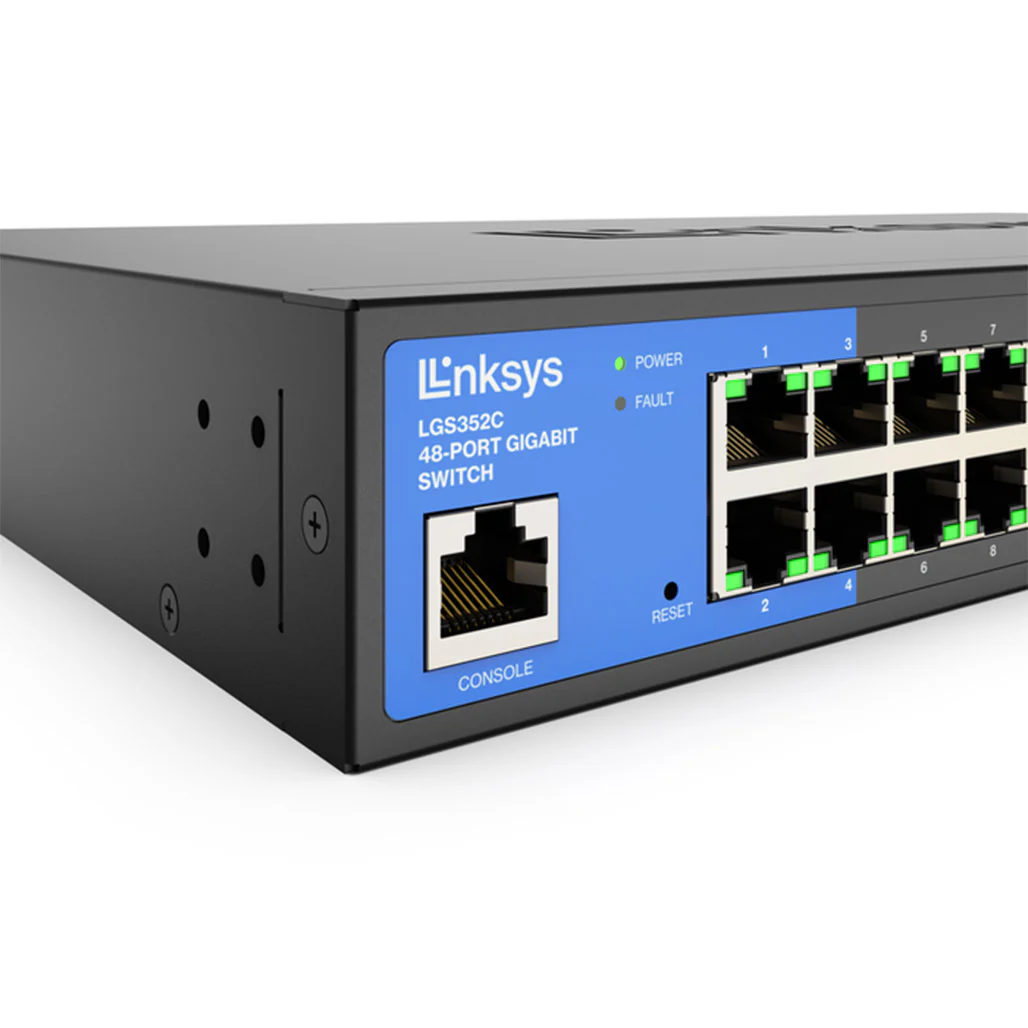 Linksys LGS352C - 48-Port Managed Gigabit Ethernet Switch with 4 10G SFP+ Uplinks - Image 4