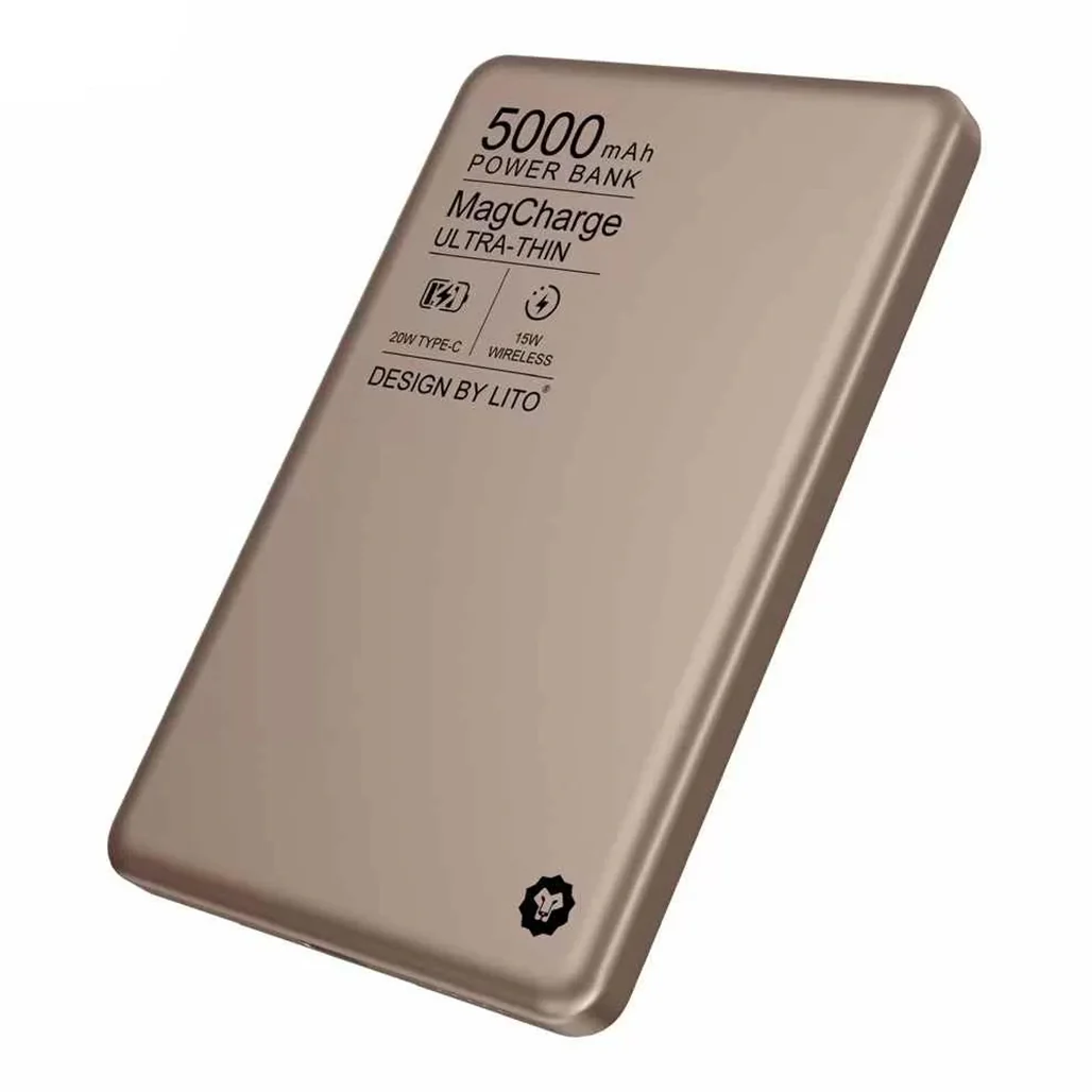 Lito LP01 5000mAh Wireless Magnetic Power Bank – 15W MagSafe Charging, 20W PD Fast Charge - Image 2