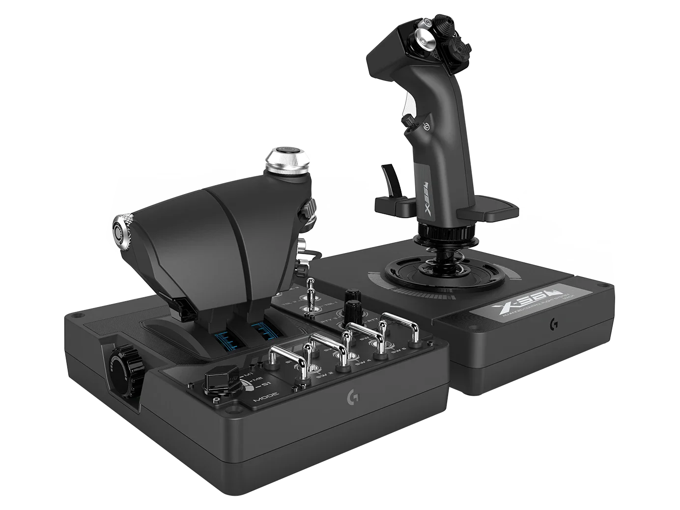 Logitech 945-000059 X56 H.O.T.A.S. RGB Throttle and Stick Simulation Controller - Advanced Military-Grade Flight Control - Image 4