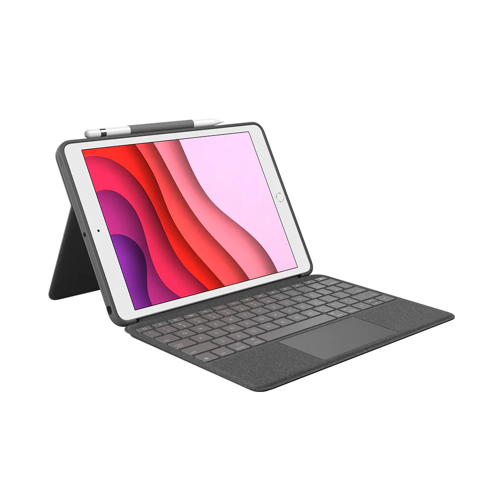 Logitech Combo Touch Detachable backlit keyboard case iPad® (7th, 8th, 9th, & 10th gen) - Four Modes, Adjustable Backlighting