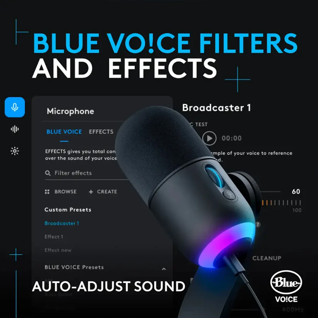 Logitech YETI GX - Dynamic USB Gaming Microphone with LIGHTSYNC RGB - 988-000567 - Image 5
