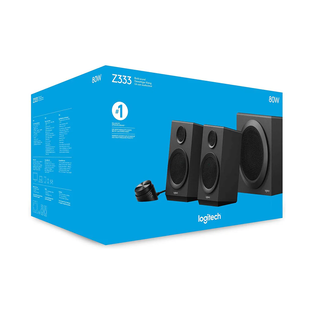Logitech Z333 - 2.1 Bluetooth Multimedia Speaker System with Subwoofer - Image 6