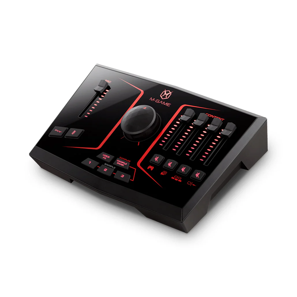 M-Audio - M-Game SOLO - USB Streaming Mixer with LED Lighting, Voice FX & Sampler - Image 3