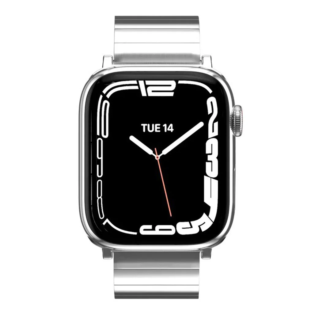 Mageasy Maestro Magnetic Stainless Steel Band for Apple Watch 42mm/44mm/45mm/49mm - Silver Chain Strap - Image 2