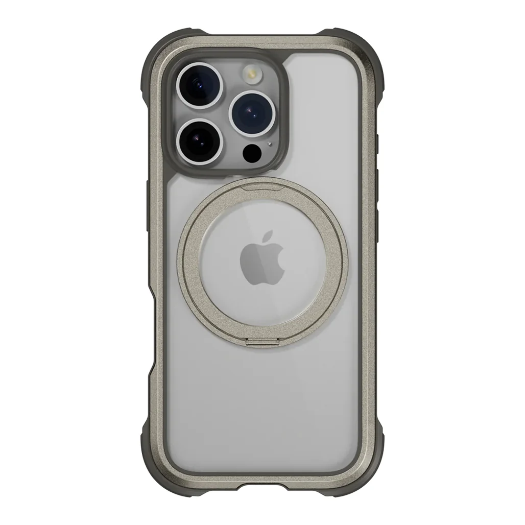 Mageasy Odyssey M360 Magnetic iPhone 16 Pro Titanium Stand Case – 360° Rotating, MagSafe Compatible, Military-Grade Protection