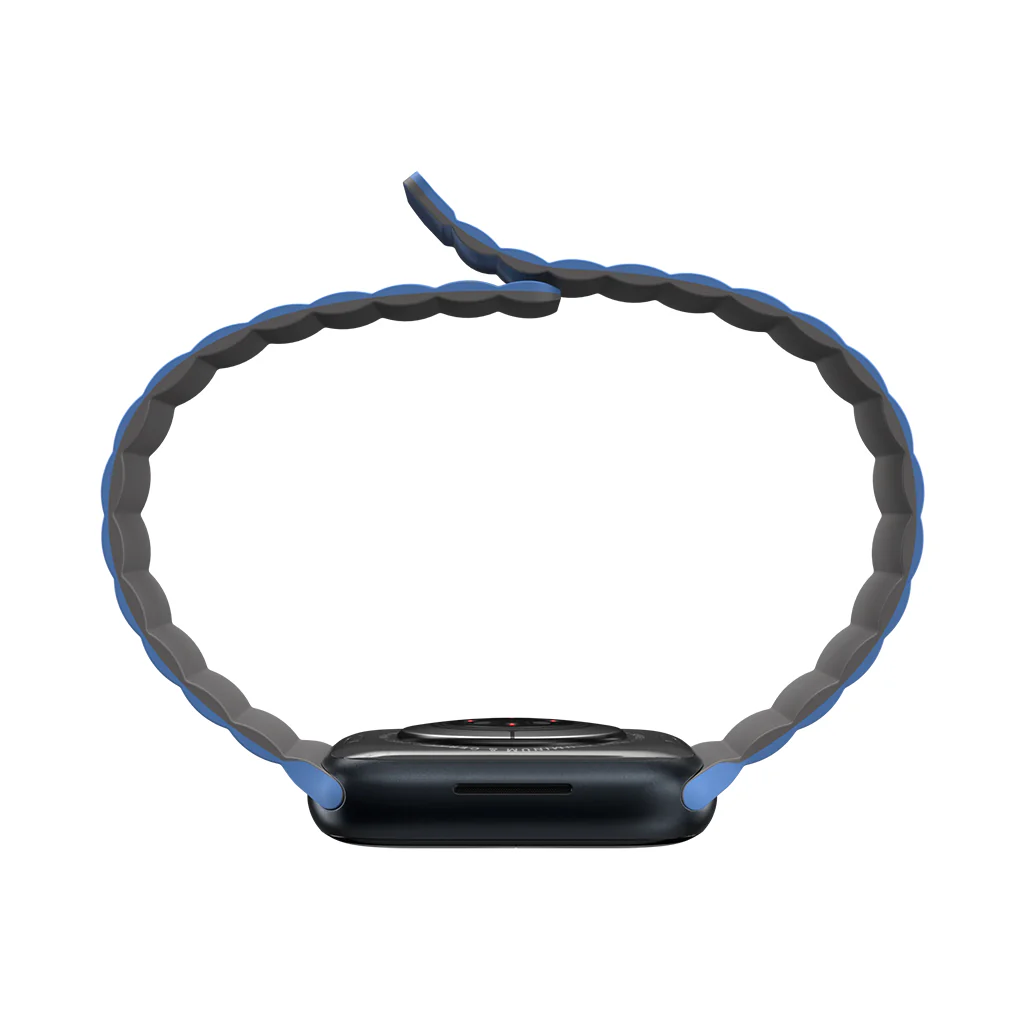 Mageasy SKIN Silicone Magnetic Apple Watch Band 44mm/45mm/49mm - Blue | Waterproof & Sweat-Resistant - Image 5