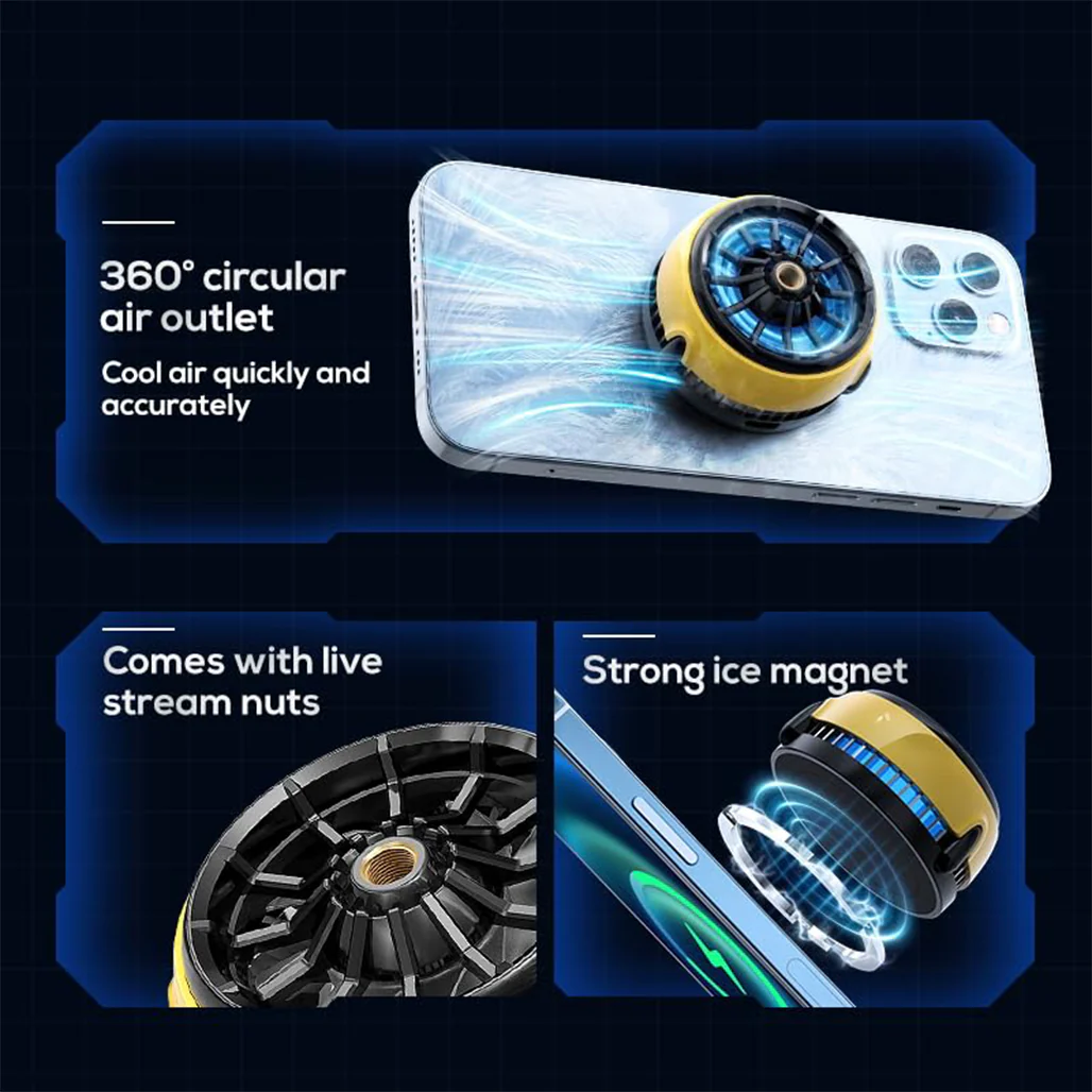 Magnetic Cooling Fan CX04 - Portable Phone Cooler with Advanced Cooling Technology - Image 4