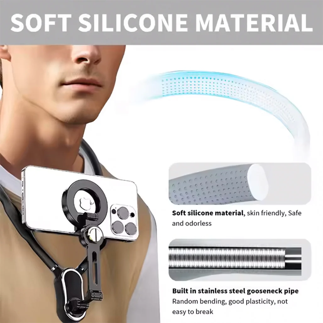 Magnetic Neck POV Mount for Phones – Hands-Free, Comfortable & Adjustable Holder - Image 4