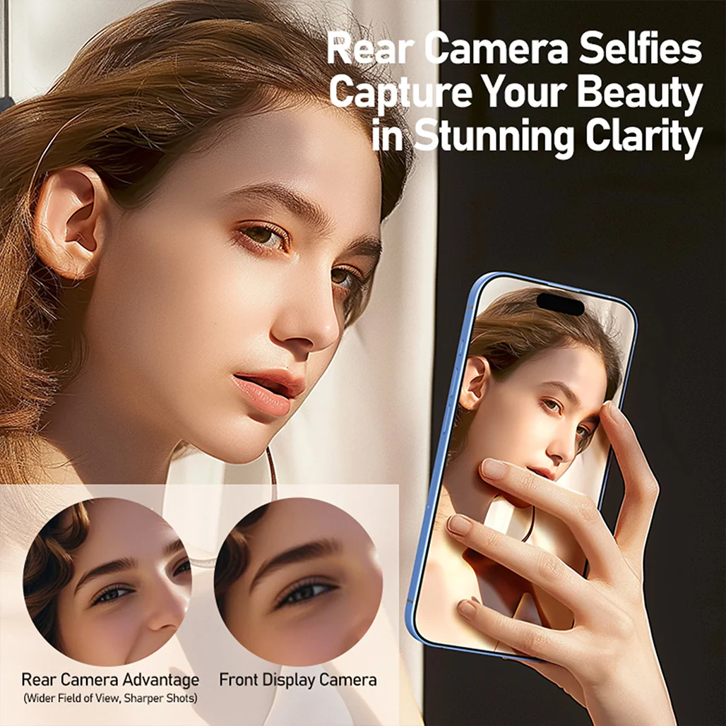 Magnetic Phone Vlog Selfie Monitor Screen – 4.02" 1080P Wireless & Wired Recording, Magnetic Attachment, Real-Time Display for Rear Camera Selfies, Vlogging, Live Streaming, and TikTok – Compatible with iPhone - Image 14