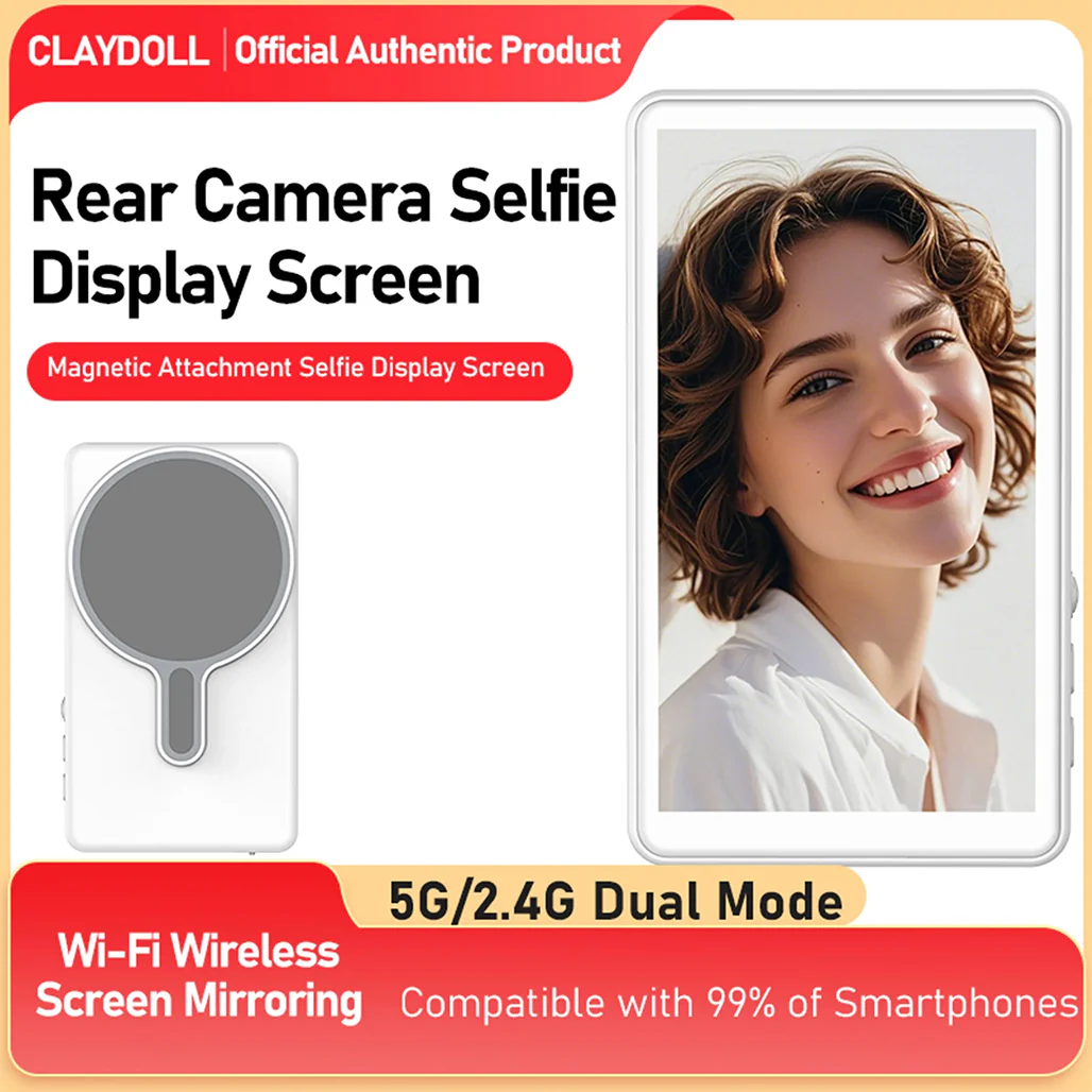 Magnetic Phone Vlog Selfie Monitor Screen – 4.02" 1080P Wireless & Wired Recording, Magnetic Attachment, Real-Time Display for Rear Camera Selfies, Vlogging, Live Streaming, and TikTok – Compatible with iPhone - Image 16