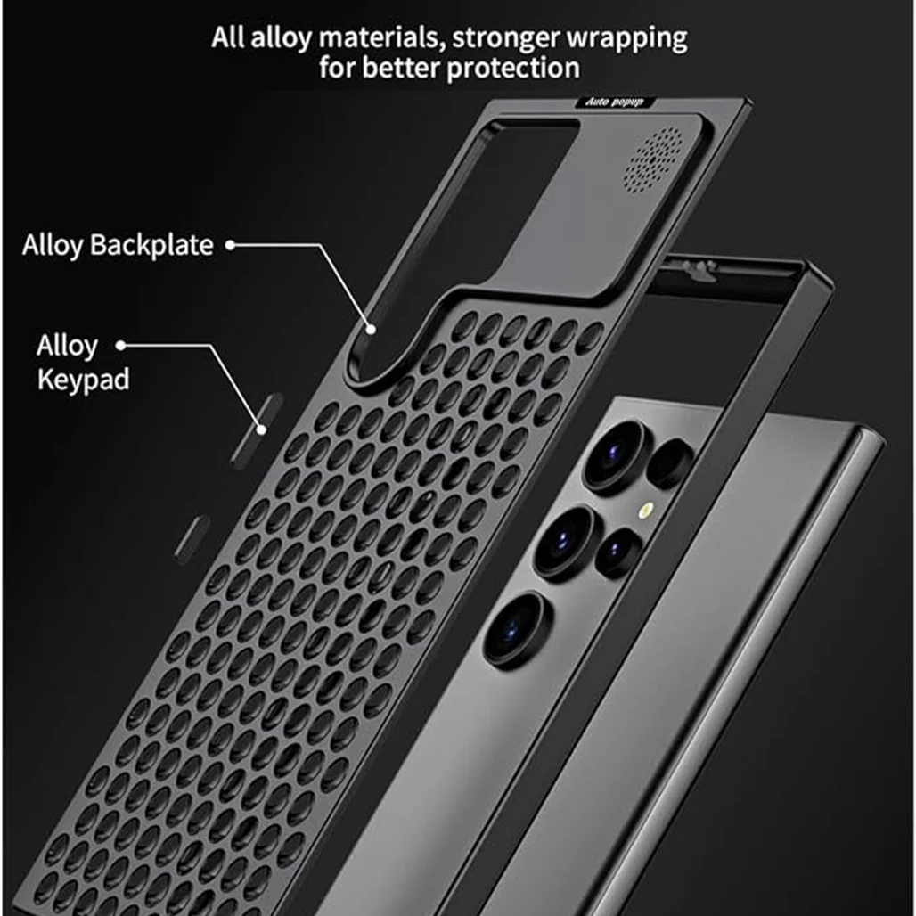 Metal Aromatherapy Cooling Phone Case for Samsung S23 Ultra - Image 4