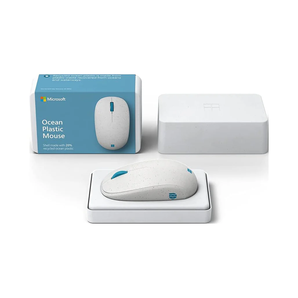 Microsoft Ocean Plastic Mouse - White | Eco-Friendly Design - Image 4