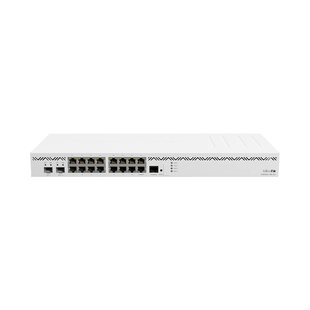 Mikrotik CCR2004-16G-2S+ - Router with 16 Gigabit Ethernet Ports and 2x10G SFP+ Cages