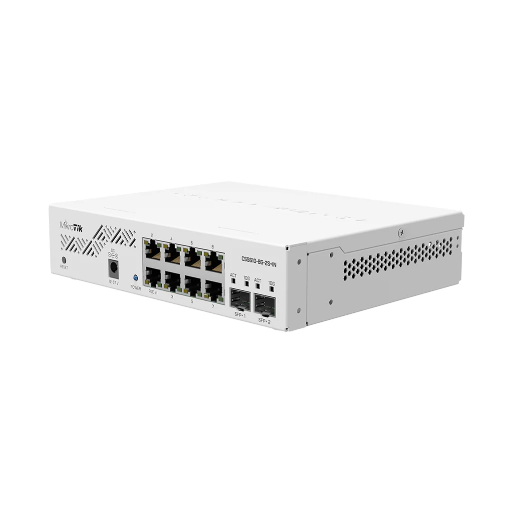 Mikrotik CSS610-8G-2S+IN | 8x Gigabit Ethernet Smart Switch with PoE-out and 2x SFP Cages - Image 2