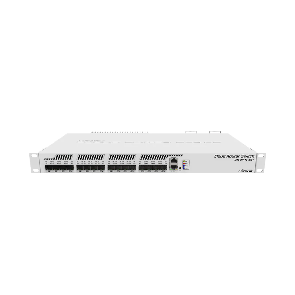 MikroTik Cloud Router Switch CRS317-1G-16S+RM - Rack-Mountable 10GbE Switch with 16 SFP+ Ports