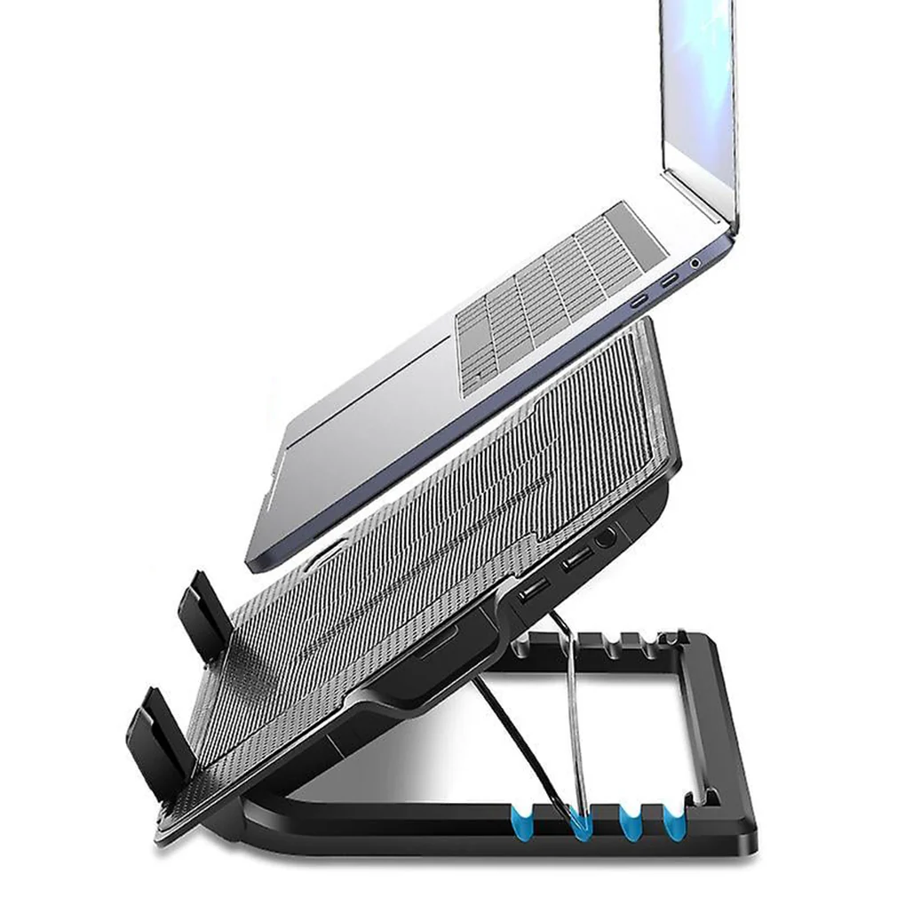 MIKUSO NCP235 - Cooling Pad with Four-Level Adjustable Bracket and Large Cooling Fan - Supports Laptops 12 to 17.3" - Image 2