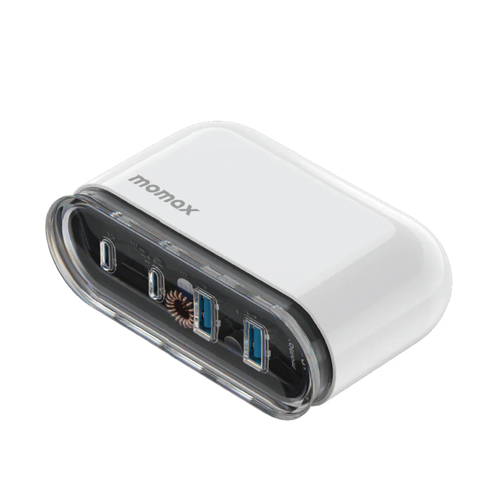 Momax 1-Charge Flow 80W Quad Output Desktop GaN Charging Station - Fast & Efficient Charging for Multiple Devices - Image 3
