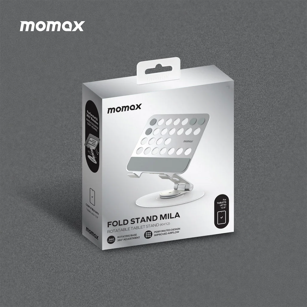 Momax Fold Stand Mila - Rotatable Tablet Stand with 360° Rotation and Heat Dissipation - Image 5