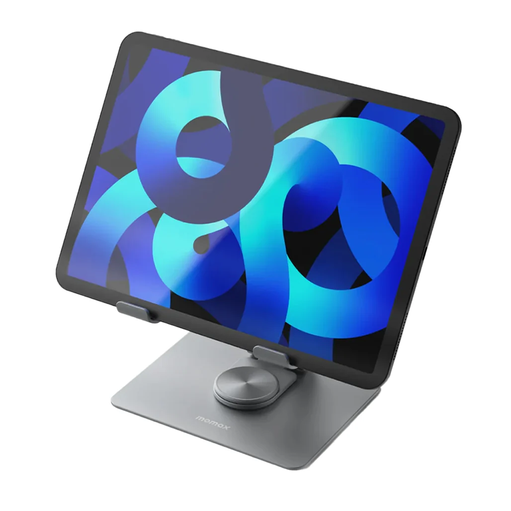 Momax Fold Stand Swivel Tablet Holder - 360° Rotatable with Ultra-Stable Design for 10.5 to 12.9-Inch Tablets - Image 3