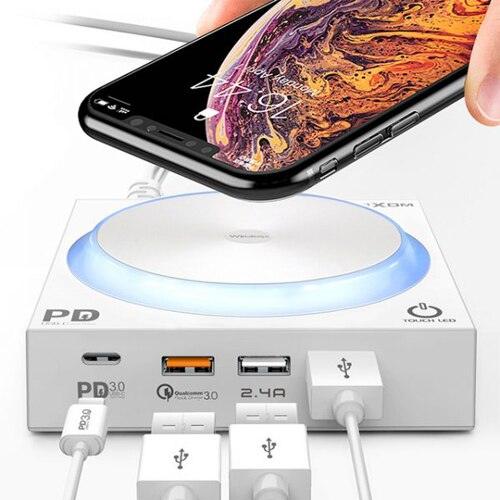 Moxom KH-62 Touch LED 40W Wireless Charger | Fast Charging & Multiple Ports - Image 2
