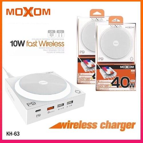 Moxom KH-62 Touch LED 40W Wireless Charger | Fast Charging & Multiple Ports - Image 4