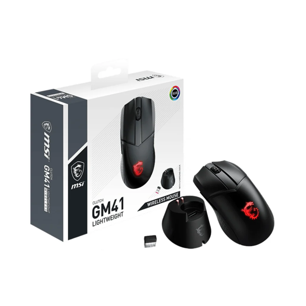 MSI Clutch GM41 Lightweight Wireless Gaming Mouse - Image 4