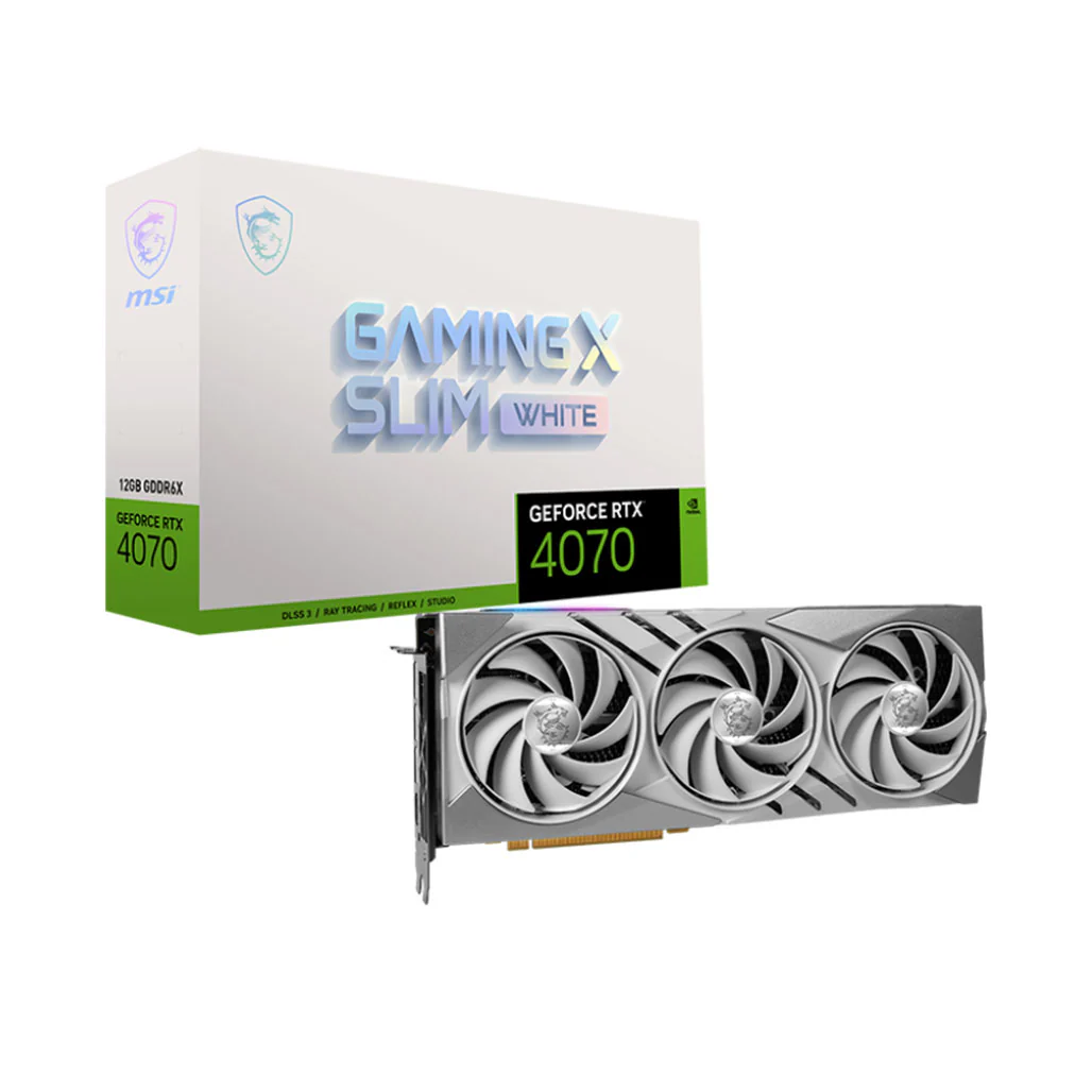 MSI GeForce RTX™ 4070 GAMING X SLIM WHITE 12G – High-Performance Graphics Card with TRI FROZR 3 Cooling and DLSS 3 - Image 5