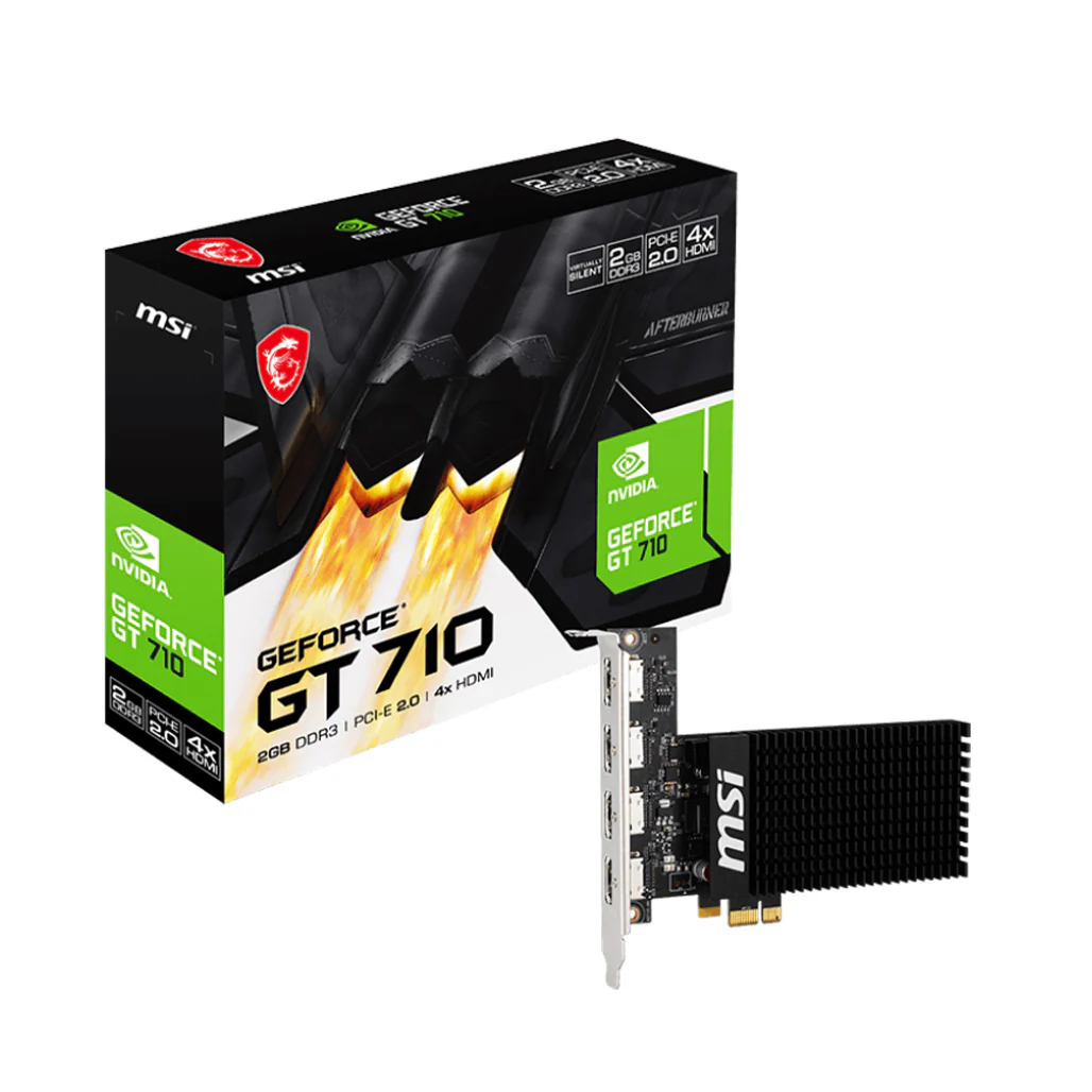MSI GT 710 2GD3H 4HDMI Graphics Card – Multi-Monitor Support & Efficient Performance