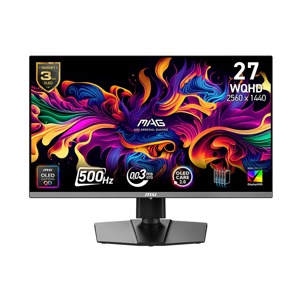 MSI MAG 272QP QD-OLED X50 – 26.5” 500Hz Gaming Monitor