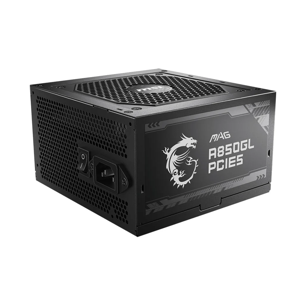 MSI MAG A850GL – 850W PCIe 5.0 Power Supply with 80 PLUS Gold Certification and Full Modular Design - Image 2