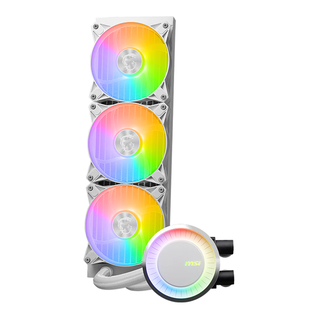 MSI MAG CoreLiquid E360 - White - High Performance 360mm AIO Liquid Cooler for Enhanced CPU Cooling - 306-7ZW6E11-C24 - Image 4