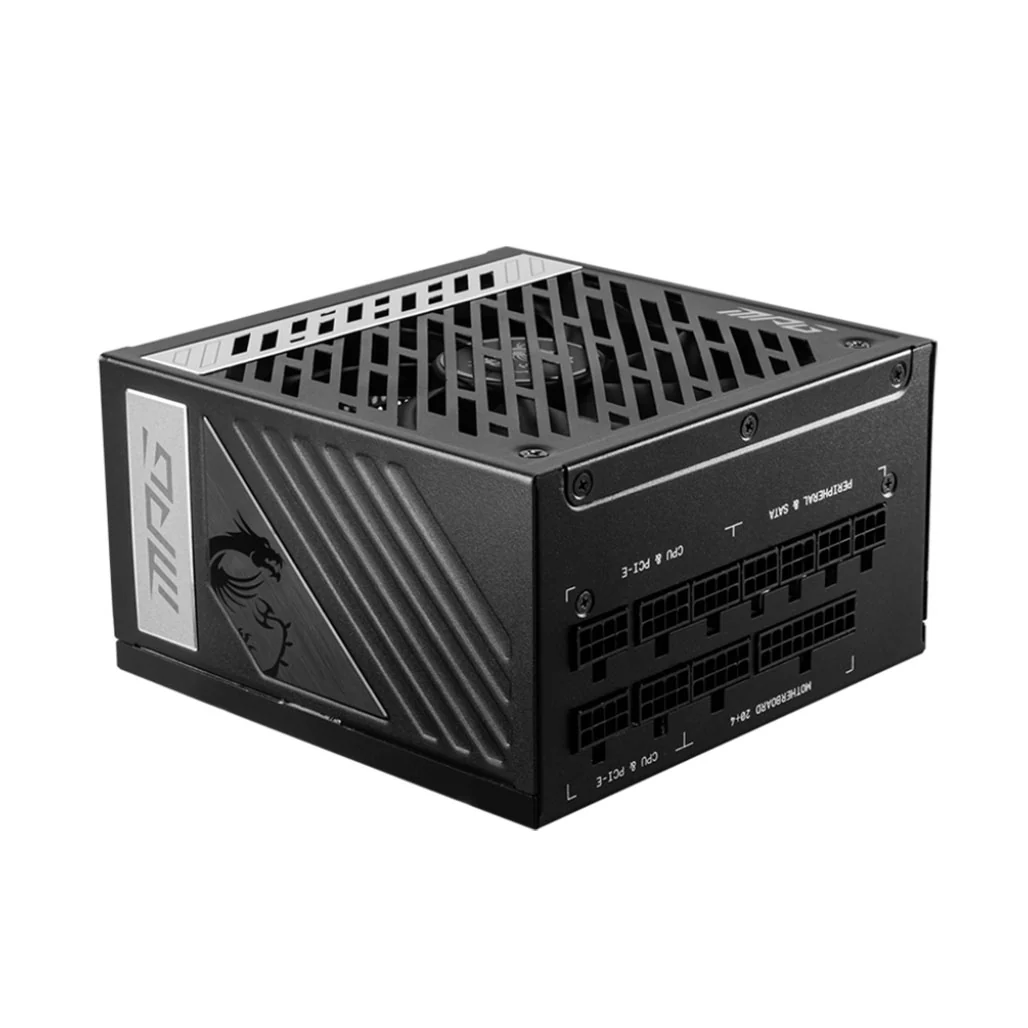 MSI MPG A1000G Power Supply - 1000W 80 PLUS Gold Certified, Fully Modular, Compact Design - Image 2